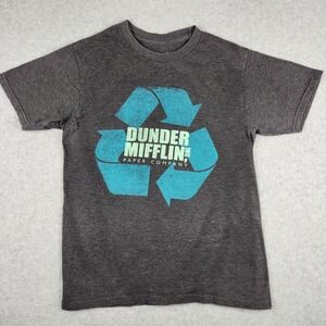 Dunder Mifflin T-Shirt The Office Paper Company Men's M Gray Recycle